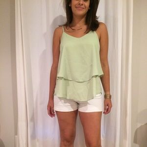 Light Green Flowy Tank